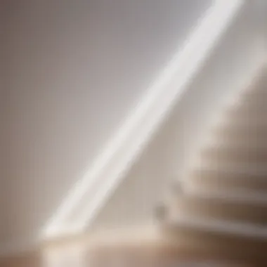 Modern Illumination White Wooden Handrail with Integrated LED Lighting