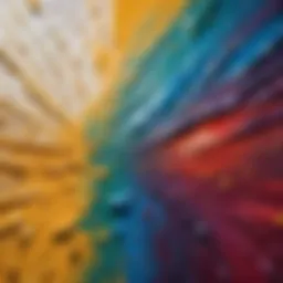 Abstract artistic brush strokes