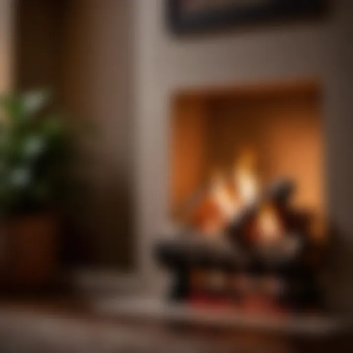 Cozy ambiance created by ventless gas logs