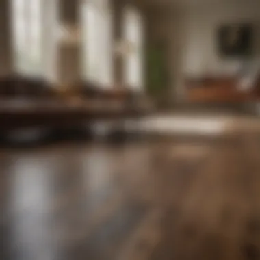 Stylish Wide Plank Hardwood Flooring A stylish living room featuring wide plank hardwood flooring