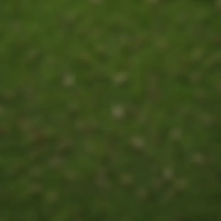 A close-up view of various grass seed types spread on a green surface.
