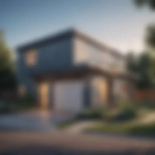 Architectural Blueprint of Garage House Design