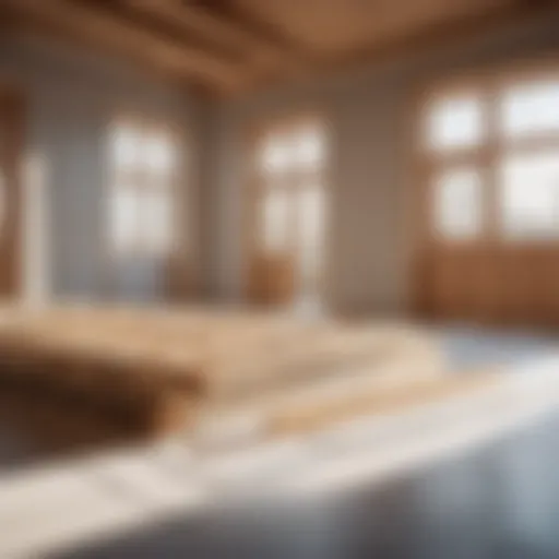 Architectural blueprint of house construction