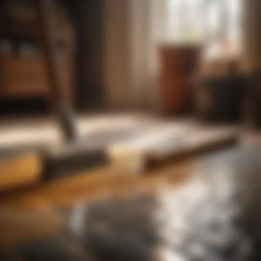 Artistic depiction of floor regrouting tools