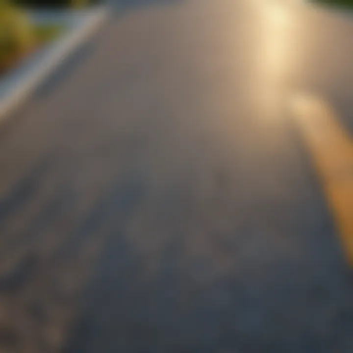 Different driveway materials showcasing texture and color variations