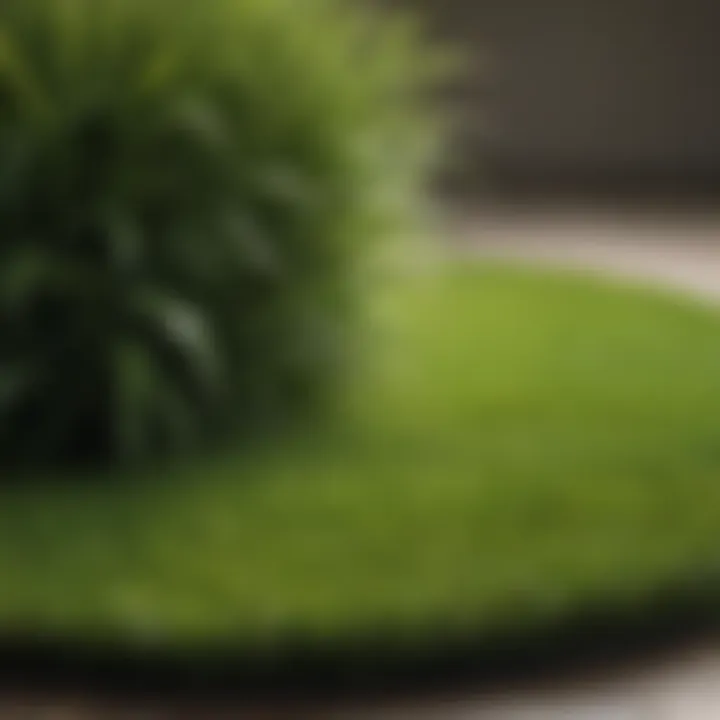 A pristine lawn of artificial grass showcasing its lush, vibrant color.