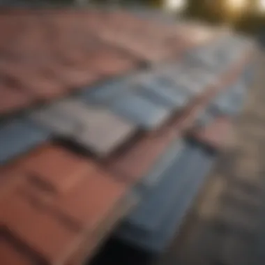 Assortment of Roofing Materials Assortment of Roofing Materials for Shed Roof Installation