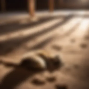 Attic with raccoon footprints