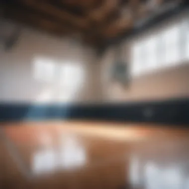 Basketball court finishing touches