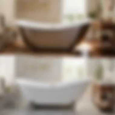 Before and After: Epoxy Transformation Comparison of bathtub before and after appliance epoxy application