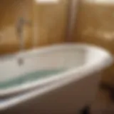 Bathtub surface being prepped for epoxy application