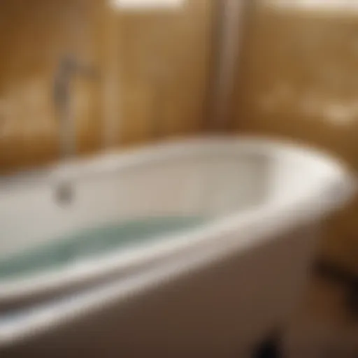 Bathtub surface being prepped for epoxy application