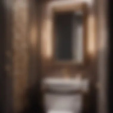Decorative accents for behind toilet cabinet