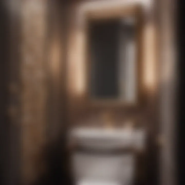 Decorative accents for behind toilet cabinet