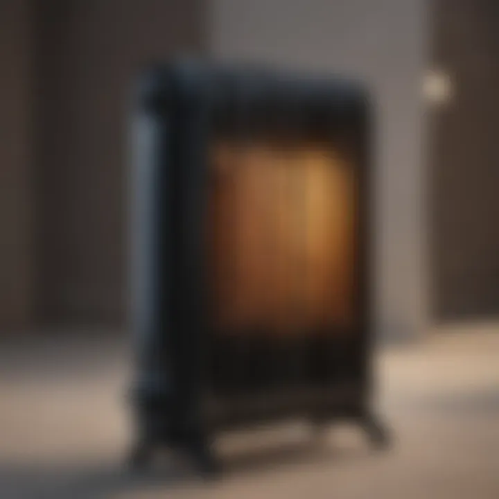 Oil radiator heater showcasing sleek design and functionality