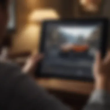 Digital Tool for Moving Strategy Planning A person using a digital tool to plan a moving strategy