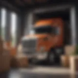 A truck loaded with boxes ready for a long journey across the country