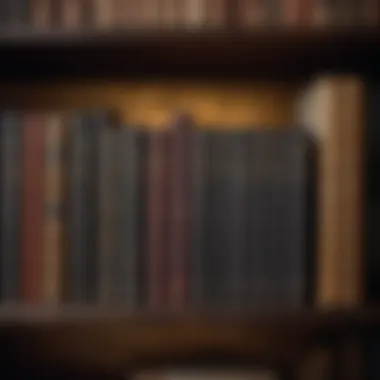 Bookshelf with books showing signs of black mold damage