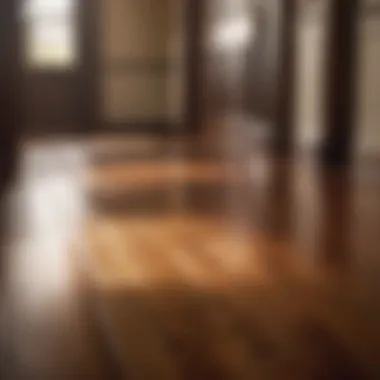 Buffing hardwood floor to a glossy finish