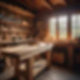 Woodworking tools for shed rafter construction