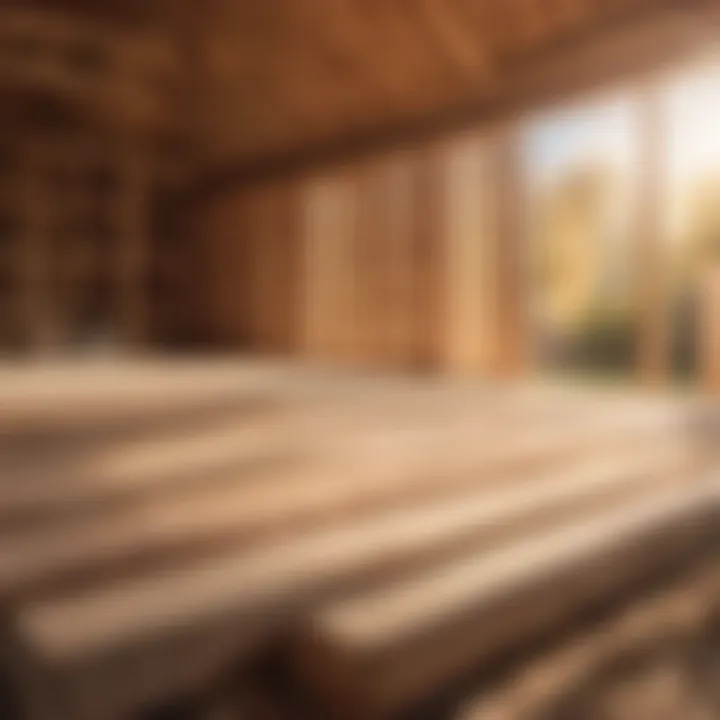 Wooden planks for shed