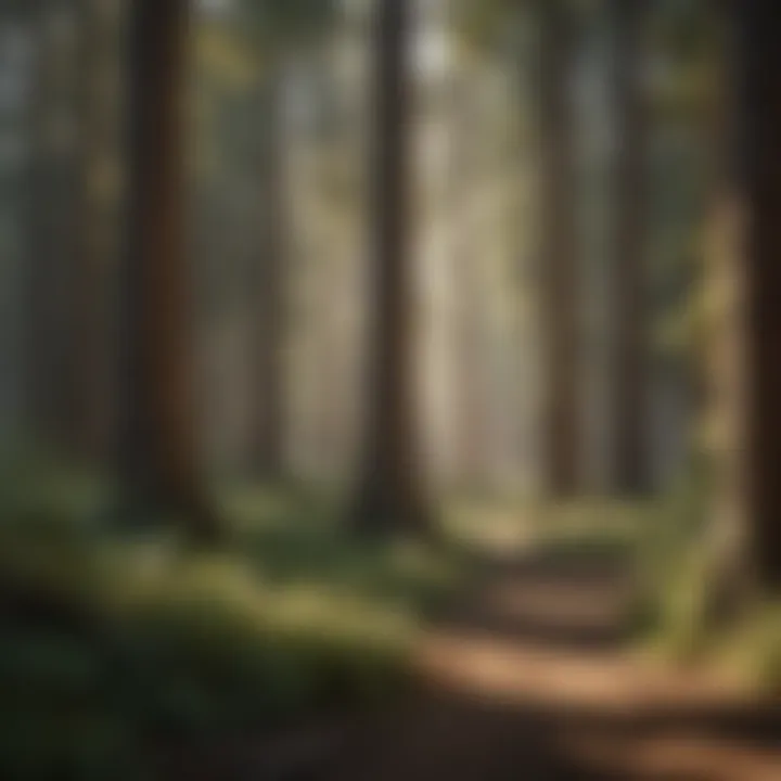 Lush Western Red Cedar Forestscape Sustainable Western Red Cedar Forest