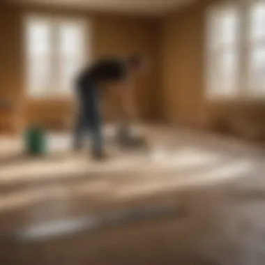 Preparing subfloor for new linoleum installation