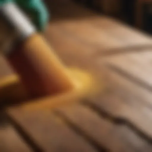 Chemical paint remover for wood application technique