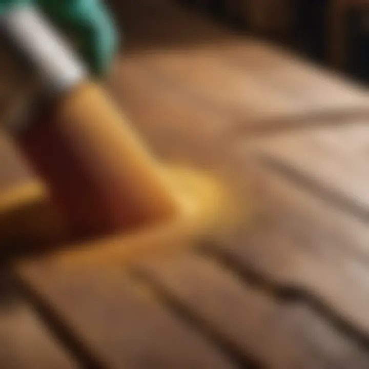 Chemical paint remover for wood application technique