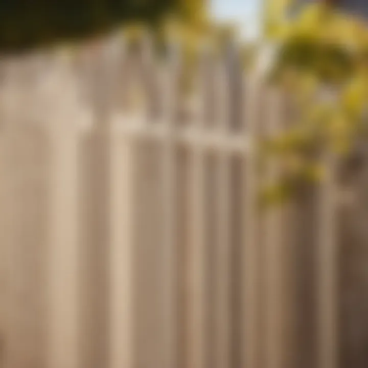 Close-up of high-quality vinyl fence material