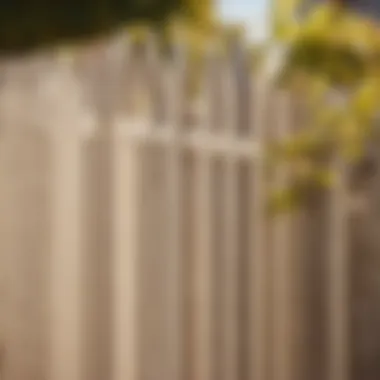 Fine Craftsmanship: Vinyl Fence Material Close-up of high-quality vinyl fence material