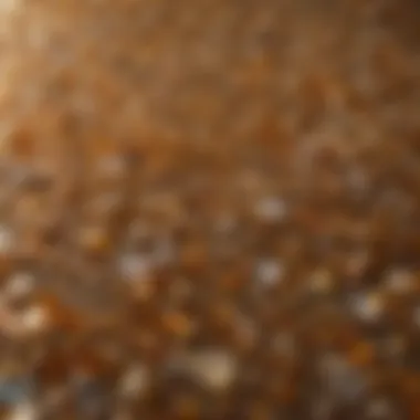 Close-up of engineered quartz countertop texture