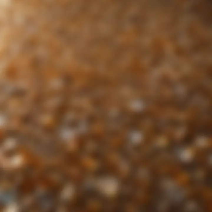 Close-up of engineered quartz countertop texture
