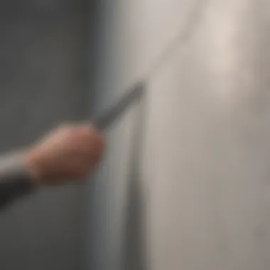 Application of Compound on Drywall Seam Applying compound to a drywall seam using a knife
