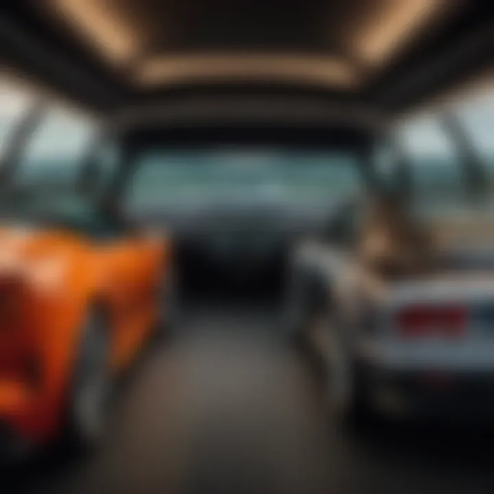 Comparison chart showing pros and cons of open vs. enclosed car transport