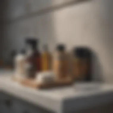 Tools and materials for painting bathroom cupboards