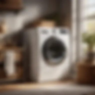 Front-loading washing machine showcasing premium design