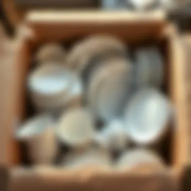 Organization Tips for Moving Dishes A well-organized box ready for transport with labeled contents