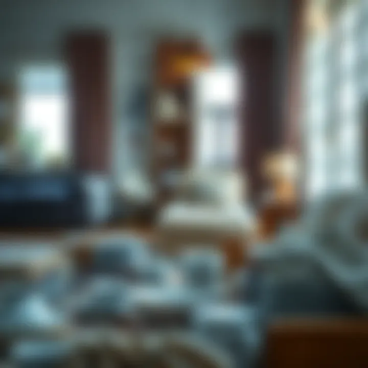 Unpacking scenario showing careful arrangement of unpacked items