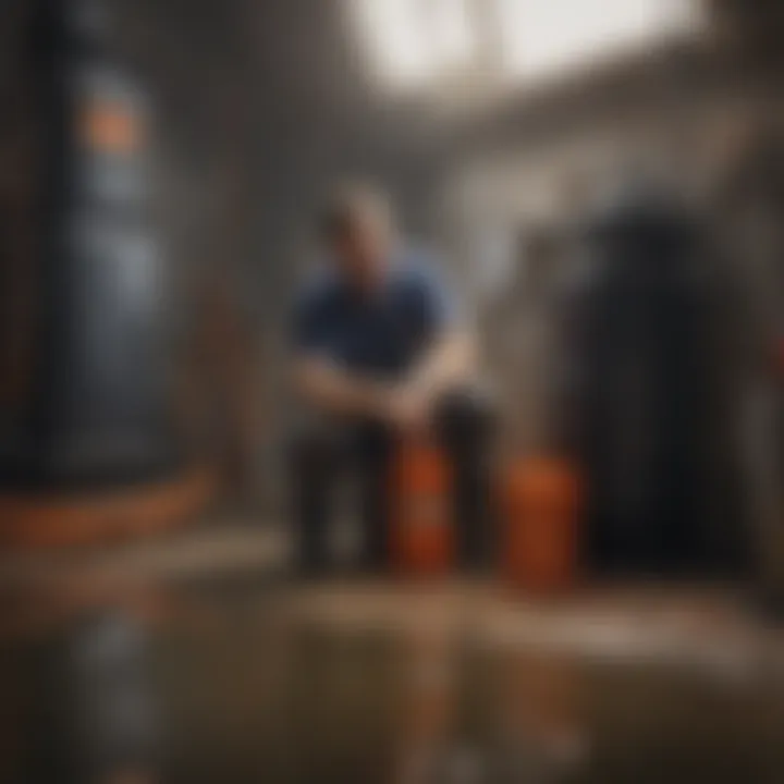 An individual troubleshooting a sump pump installation challenge.