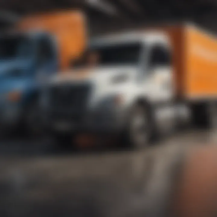 Graphic depicting a comparison of base rates vs. additional fees in truck rental