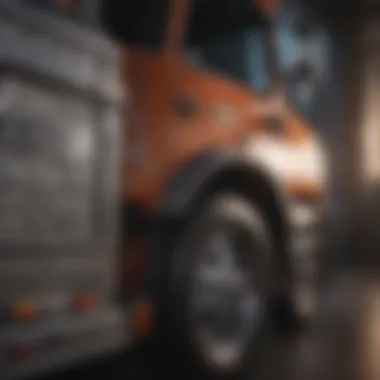 Detailed Truck Rental Pricing Breakdown Close-up of intricate pricing details on a truck rental contract