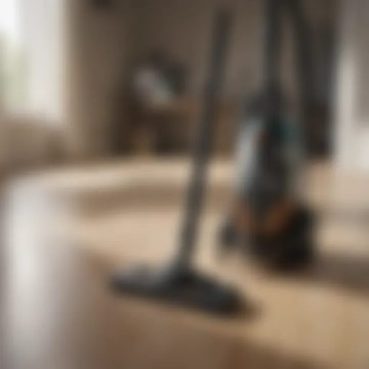 Professional vacuum cleaner in action on a pristine floor