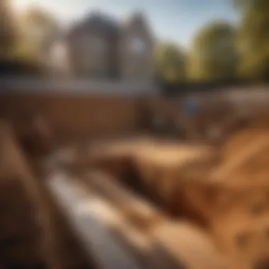 Precise Exterior Excavation Process Illustration of exterior excavation for basement waterproofing