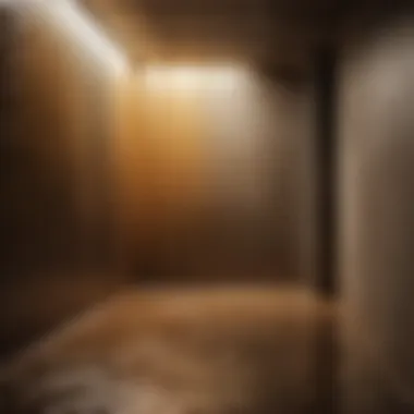 Illustration of waterproofing materials for basement walls