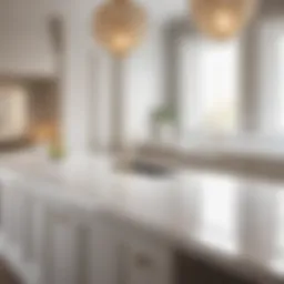 Elegant White Quartz Countertop