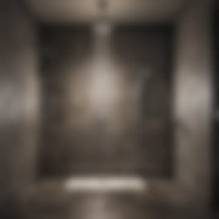 Modern shower design with sleek tiles and rainfall showerhead