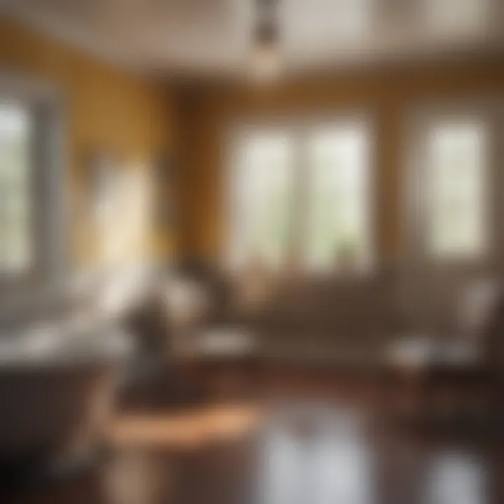 A diagram illustrating preventive measures for water damage in residential settings