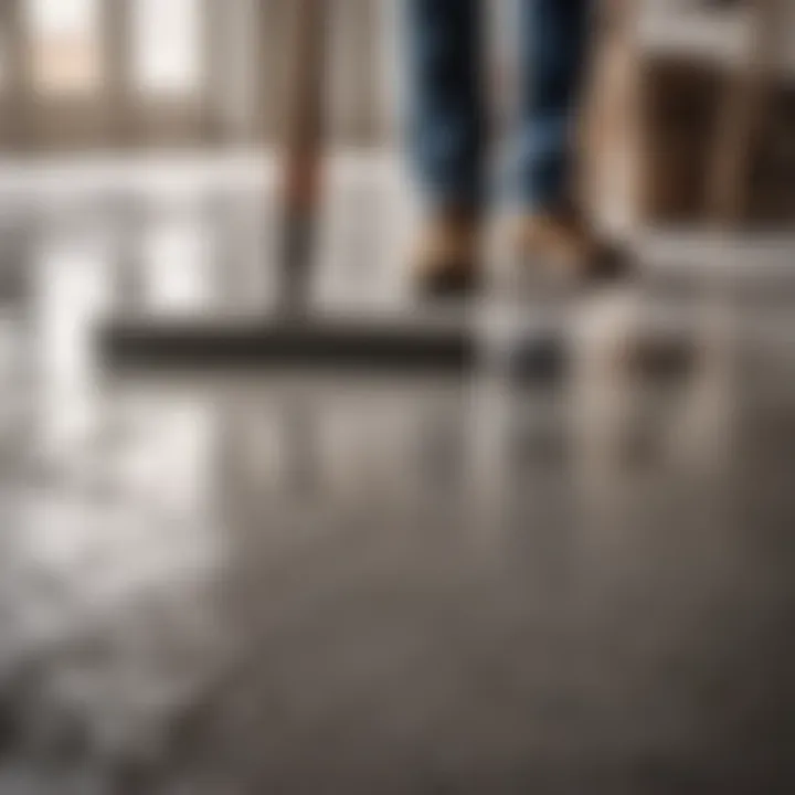 Concrete floor finishing tools