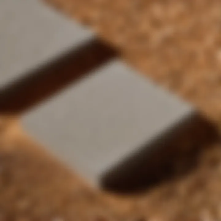 Concrete material samples with price tags in Fort Worth